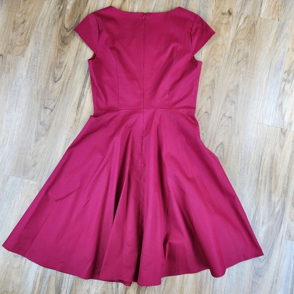 🔹️NWT Dark Red 50's Rockabilly Dress Large - Picture 7 of 12